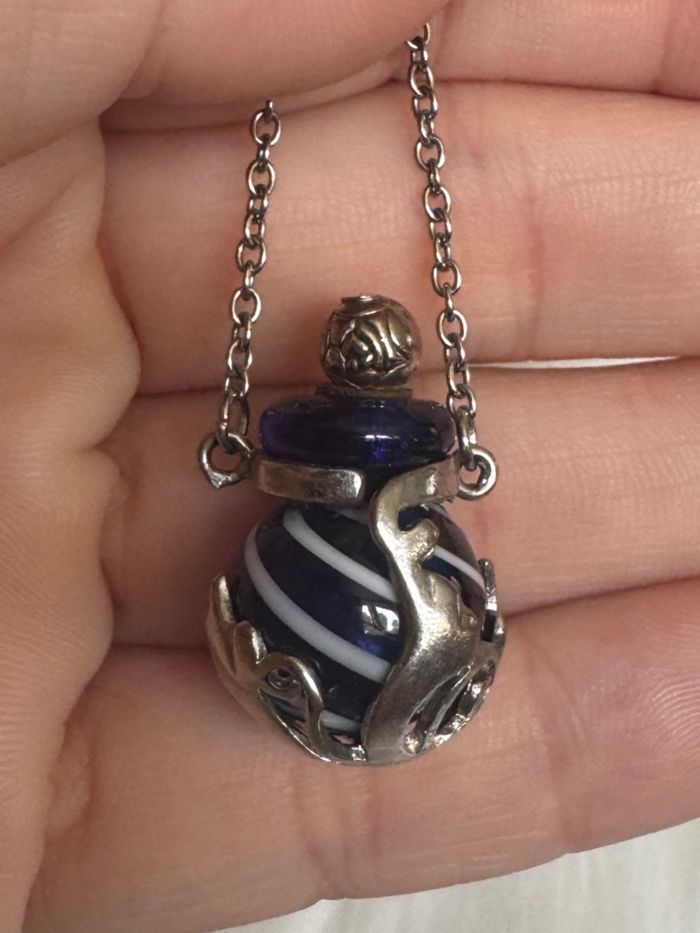 Earthbound Trading Co. Aroma Necklace - Cobalt Blue